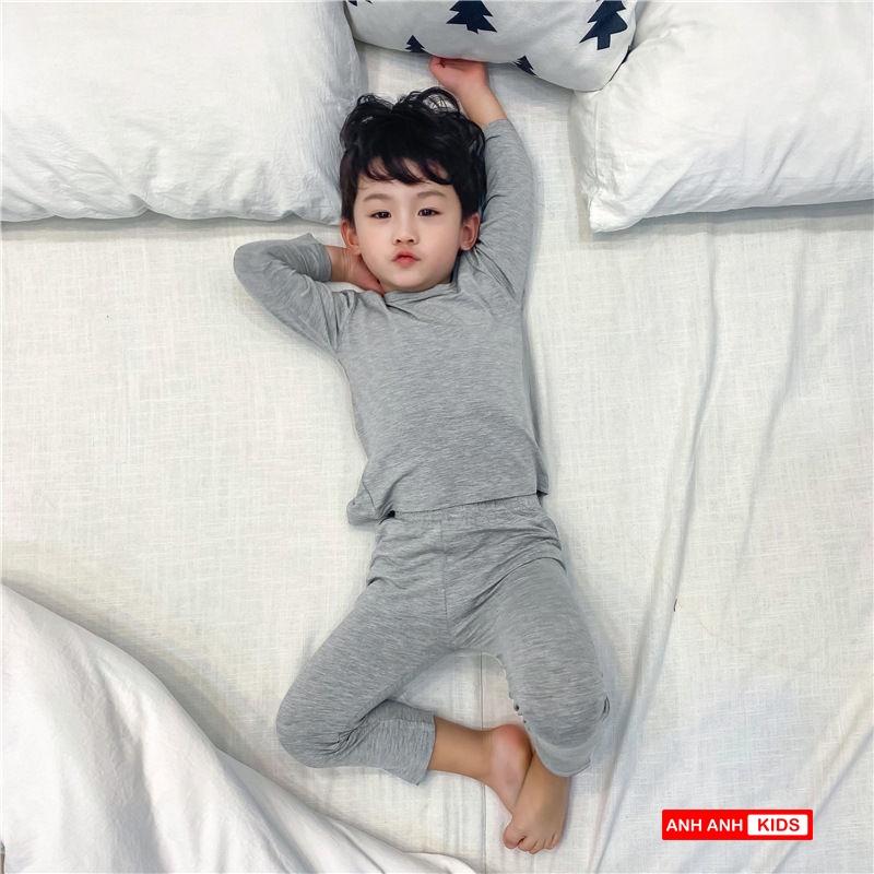 Bộ cho bé trai - Bộ cho bé gái chất Thun Lạnh Dài Tay Mẫu Mới 2021 ANHANHKIDS - Minky mom