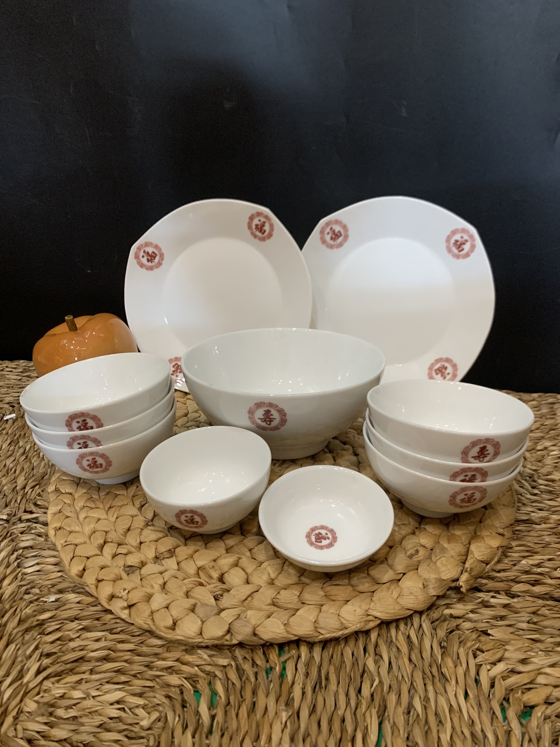 Bộ chén bát Phúc Lộc Thọ -  Quà tặng tân gia