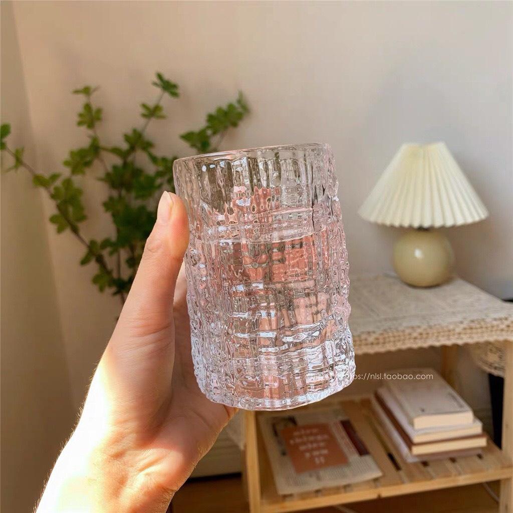 Cốc thủy tinh vân nhám De'cor 90, ly thủy tinh cao cấp