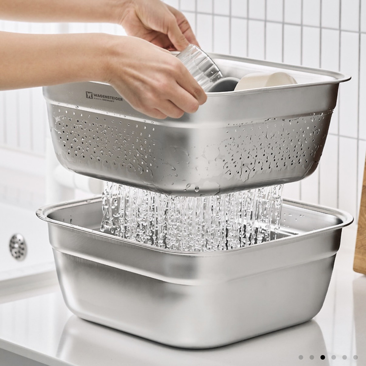 Set chậu rửa inox 8L Wagensteiger hàng chính hãng