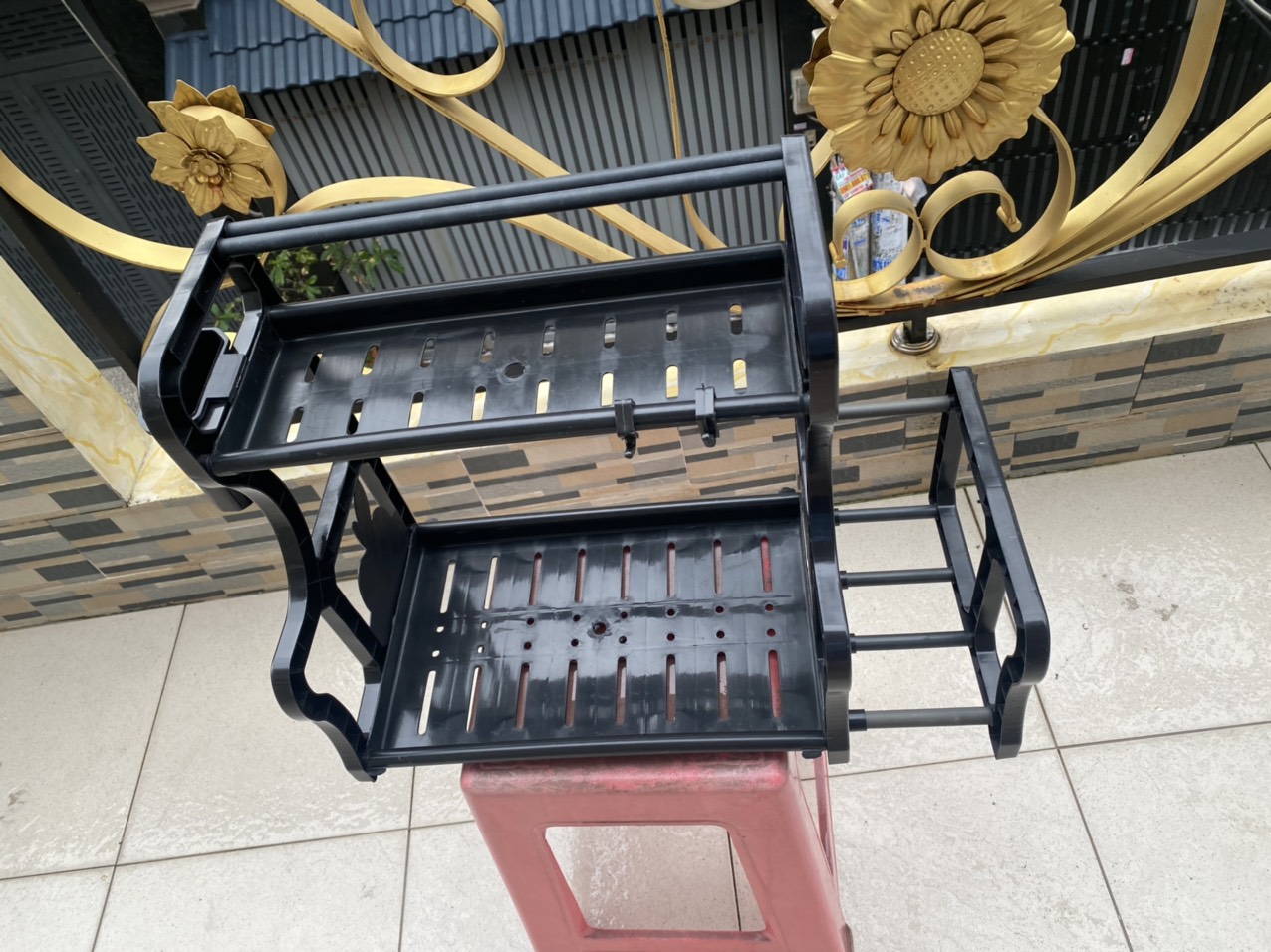 Kệ Đựng Gia Vị Nhà Bếp Chữ B, Kệ Đựng Đồ Dùng Nhà Bếp, Kệ Gia Vị 2 Tầng Tiện Ích