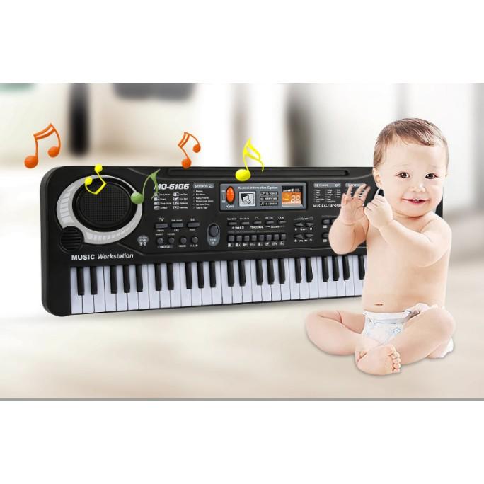 Đàn Piano Điện Tử 61 Phím Kèm mic Cho Bé tập