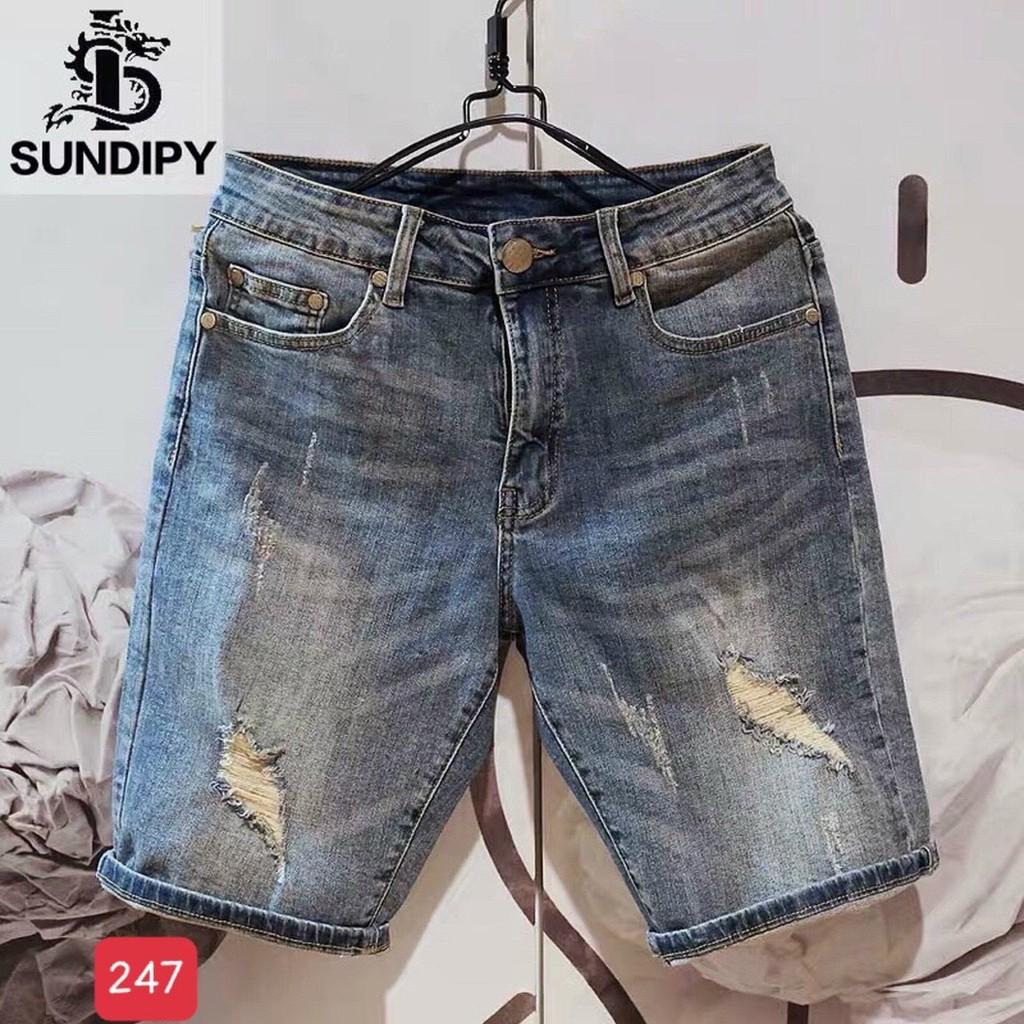 Quần Short Nam Chất Jean Co Giãn, Quần Đùi Nam thời trang cao cấp NT129