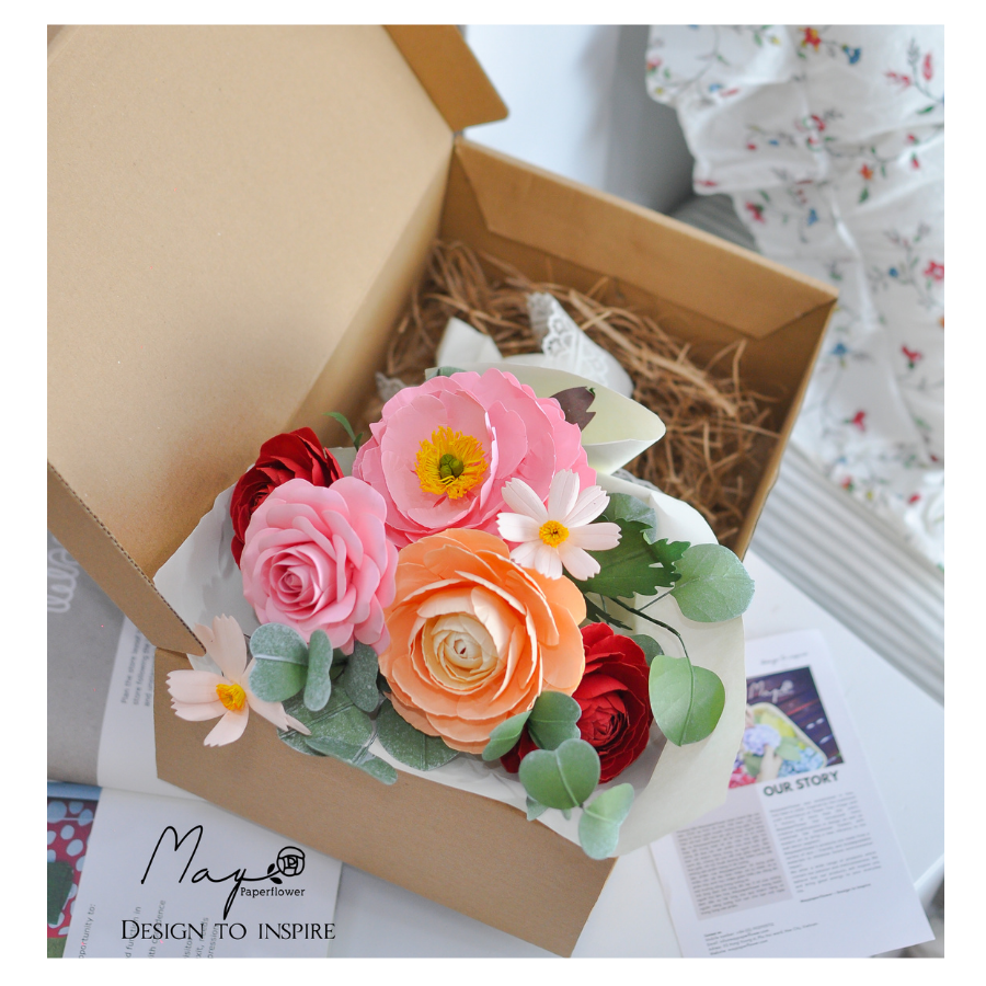 Hoa giấy quà tặng cao cấp - Brilliant Spring, hoa giấy handmade Maypaperflower - hoa giấy nghệ thuật