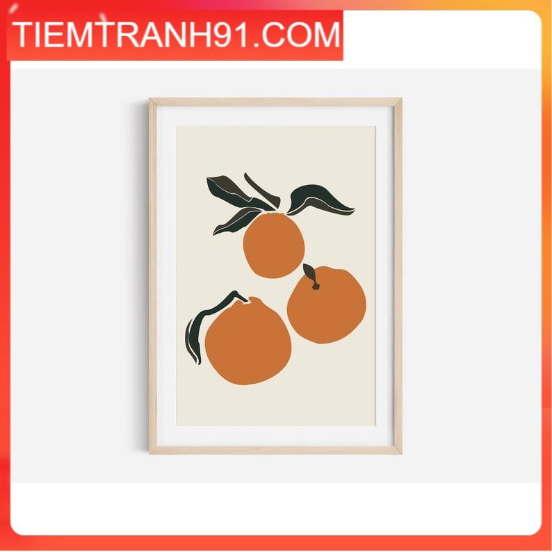 Tranh treo tường | Tranh nghệ thuật trừu tượng - Orange Print, orange kitchen Print, Orange Wall Art, Fruit Poster