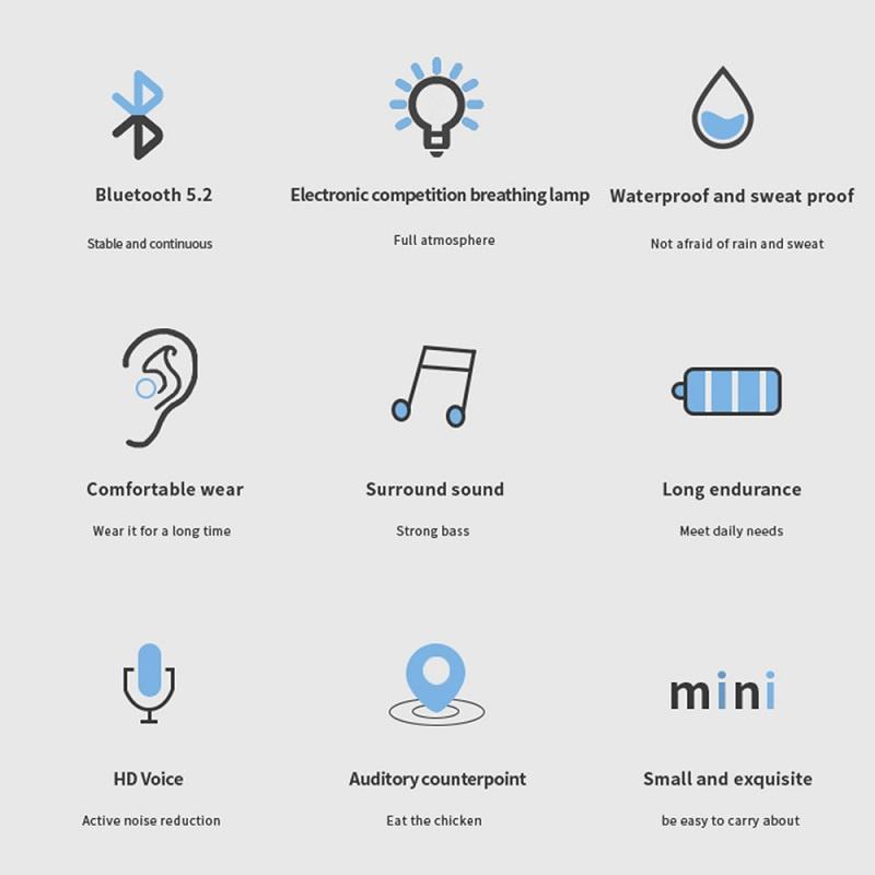 Tai Nghe Bluetooth Không Dây Chống ồn Blutooth Chơi Chơi Game Tai Nghe Pro TWS