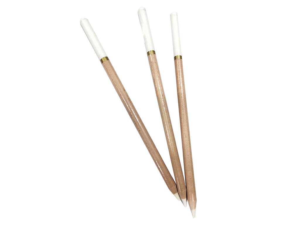 Bộ 3 cây bút chì ruột than trắng vẽ trên giấy màu đen hoặc tạo độ bóng, blend màu