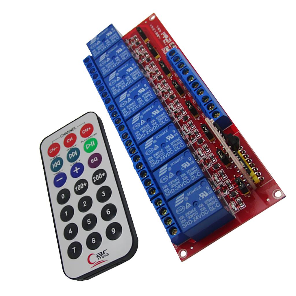 12V 8 Channel Remote Control Switch Relay Transmitter Reciever Module Board