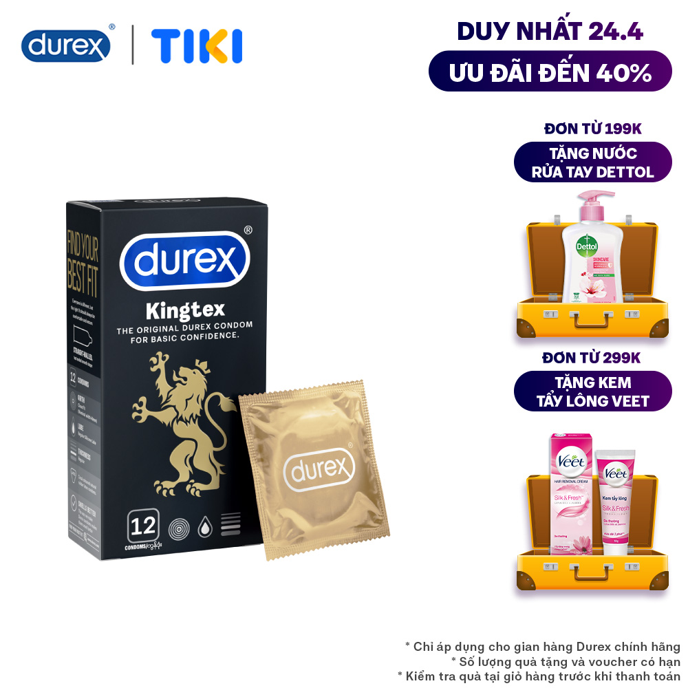 Bao cao su Durex Kingtex 12 bao