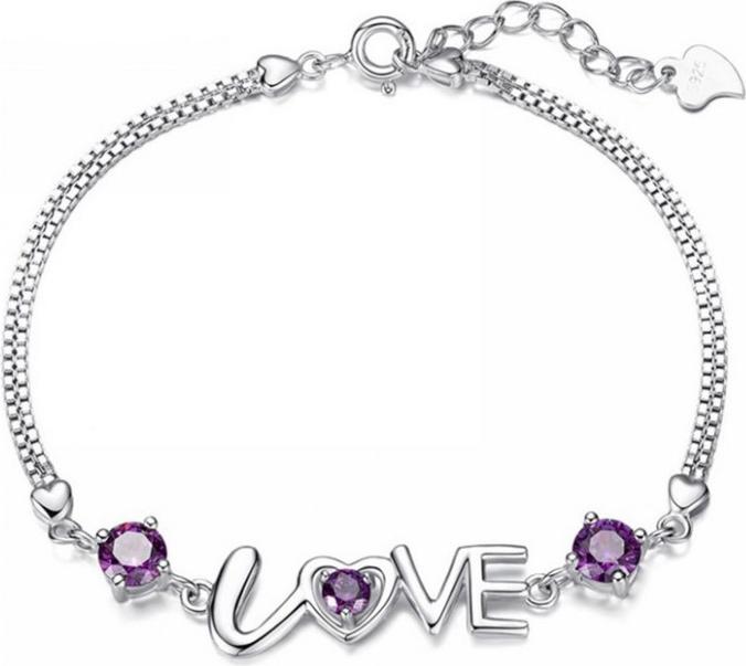 Lắc tay bạc Love LT07