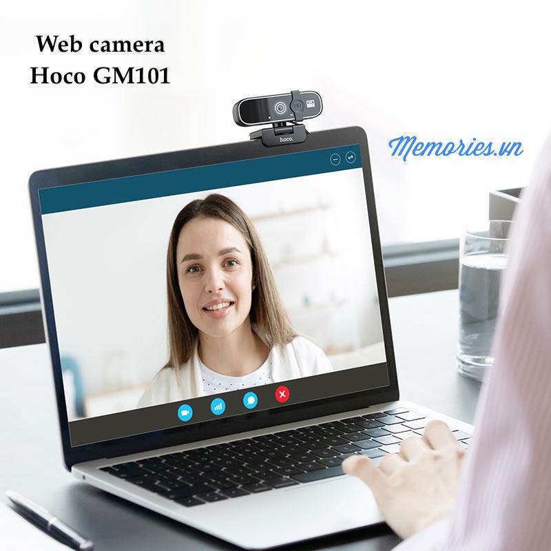 Webcam Hoco GM101 2K HD cực nét + Mic thu âm (PC, Laptop)- Camera hàng chính hãng, livestream, quay Vlog