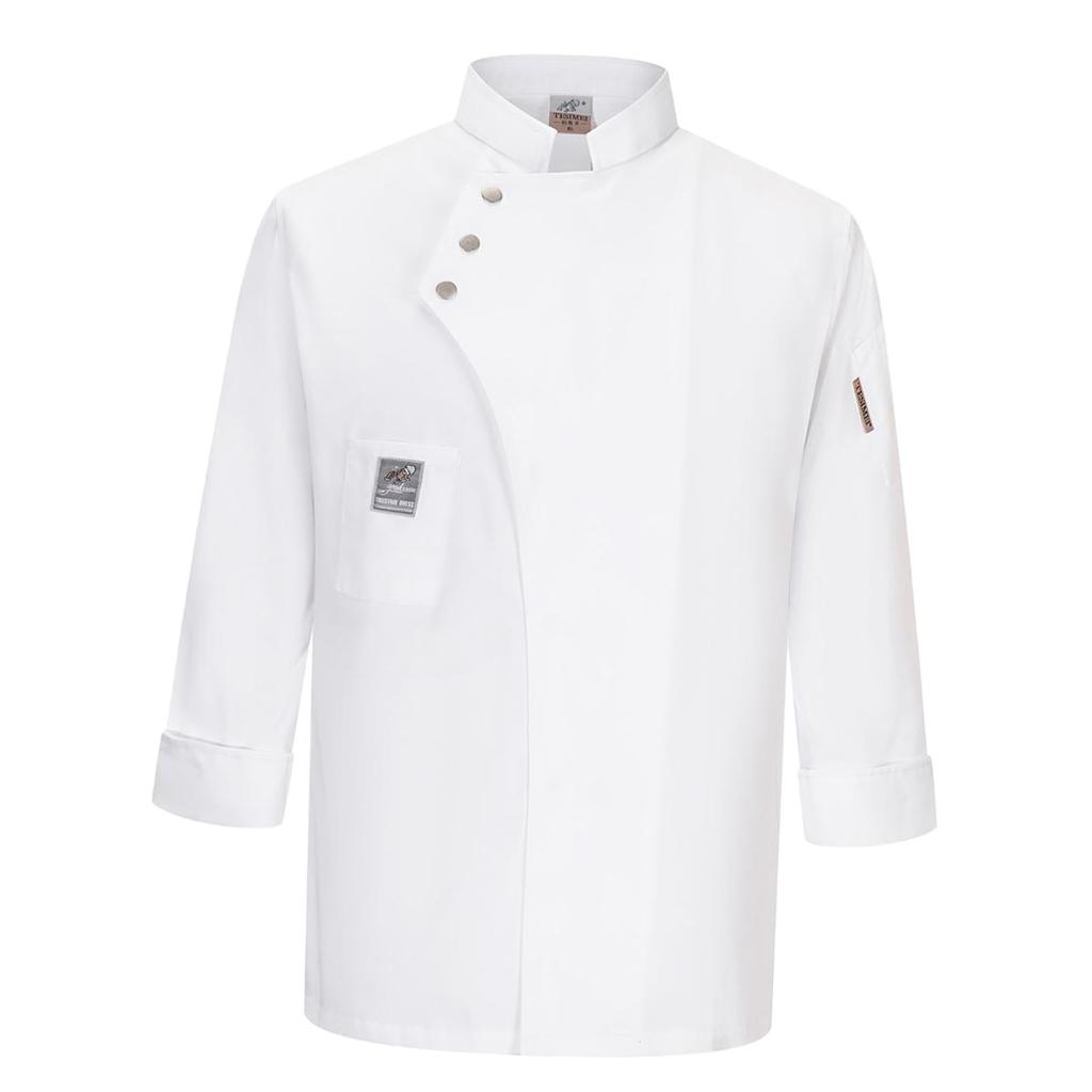 Unisex Chef Jackets Coat Long Sleeves Shirt Kitchen Uniform Workwear