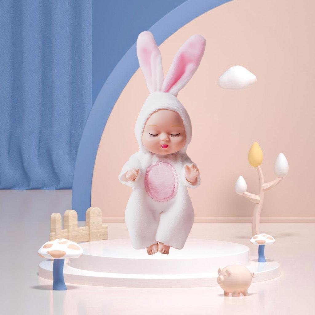 Cartoon Sleeping Baby Doll Keychain Accessories Car Toy Gifts Decor Rabbit