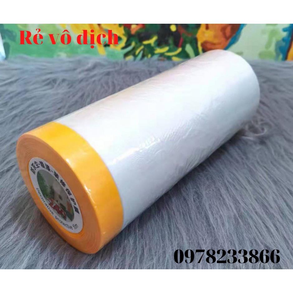 Màng bọc nilon che bụi đa năng, che phủ, ngăn bụi, chống ẩm mốc, giữ mới, bảo vệ nội thất,che chắn sơn, sơn nội thất, nilon bọc hàng, chắn sơn oto, có 1 đầu dán