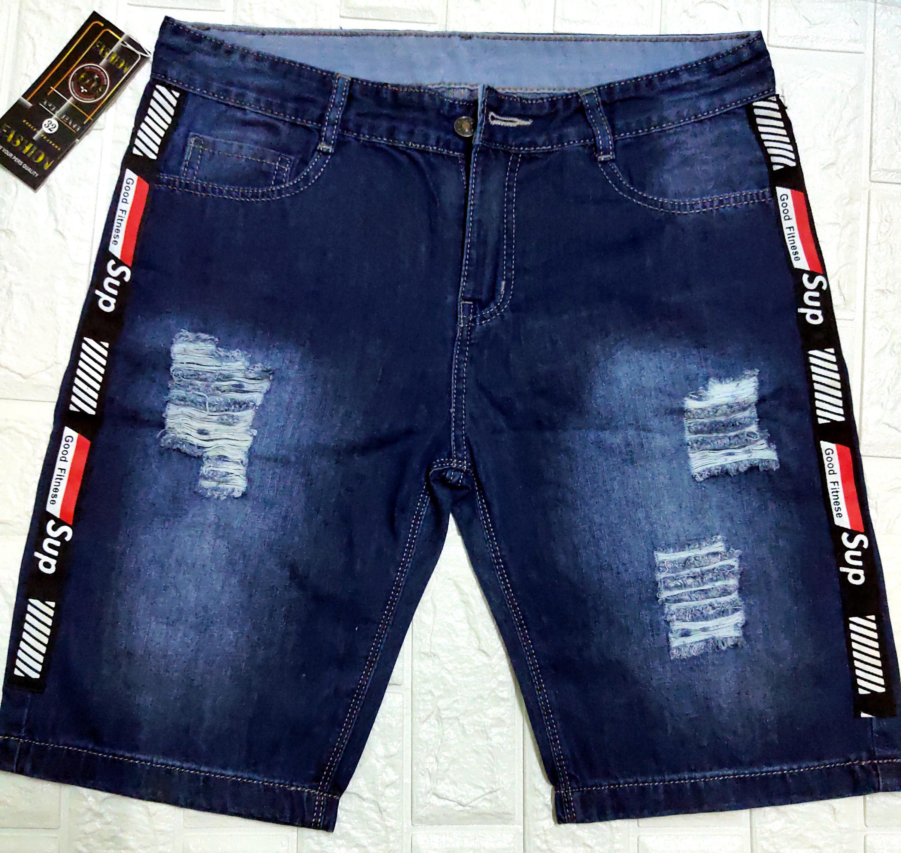 Quần short, Quần short nam, Quần soc jean, Quần soc rin, Quần soc jean nam cách điệu cá tính - SỌC CHỮ - 28