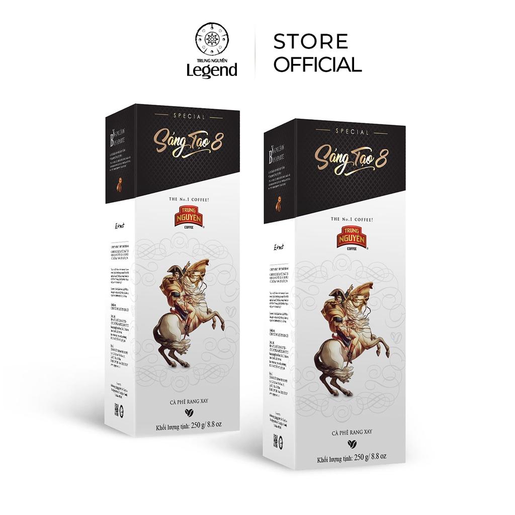 Combo 2 Cà Phê Rang Xay Sáng Tạo 8 - Trung Nguyên Legend - Hộp 250gr (Gu mạnh, vị đậm, rất thơm, hương lâu)