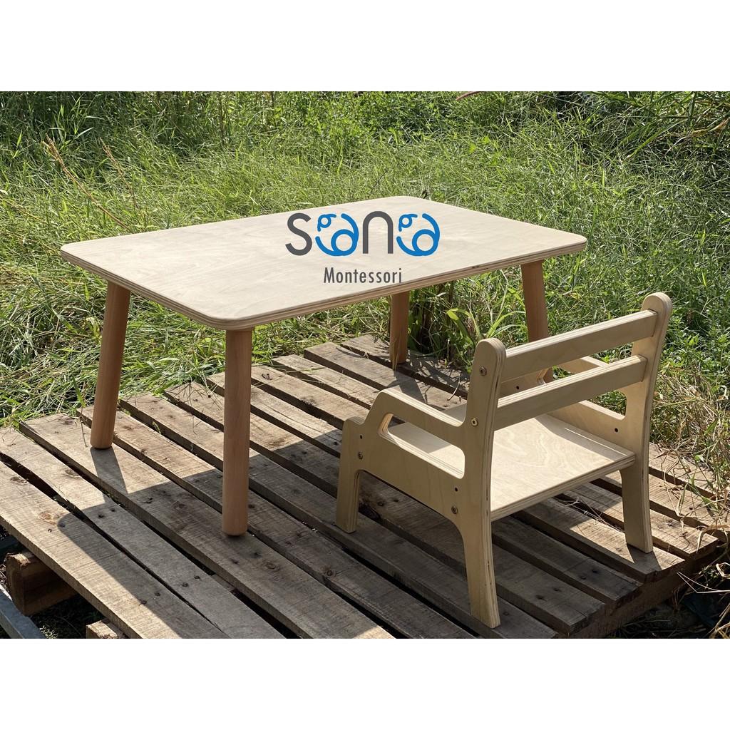 Bàn ghế Montessori cho trẻ từ 6 tháng đến 6 tuổi Sono- 100%Plywood Birch