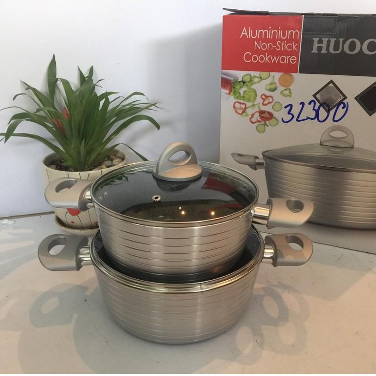 Nồi chống dính màu xám nắp kiếng, sử dụng như nồi chiên có đủ size được thiết kế từ Đức.