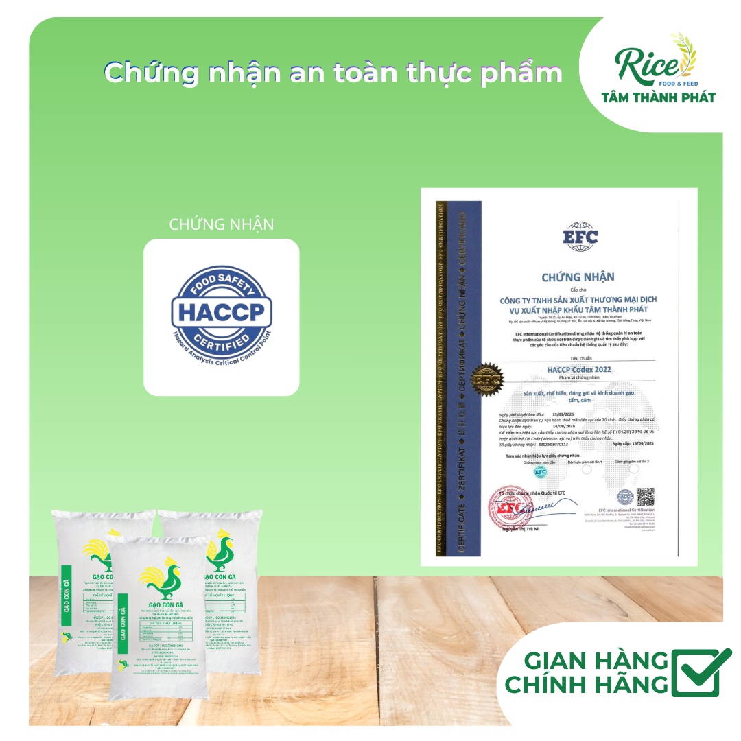 10KG GẠO THƠM SỮA - HIỆU CON GÀ