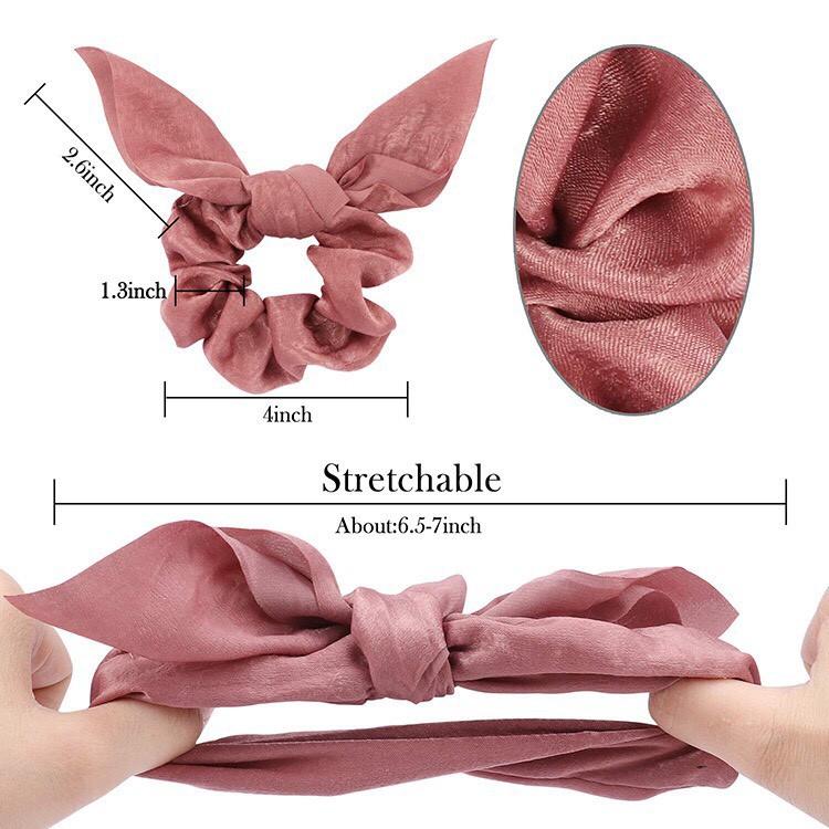 Mới về Cột tóc satin Nơ Ngắn thắt nút phong cách Hàn Quốc Tatitava