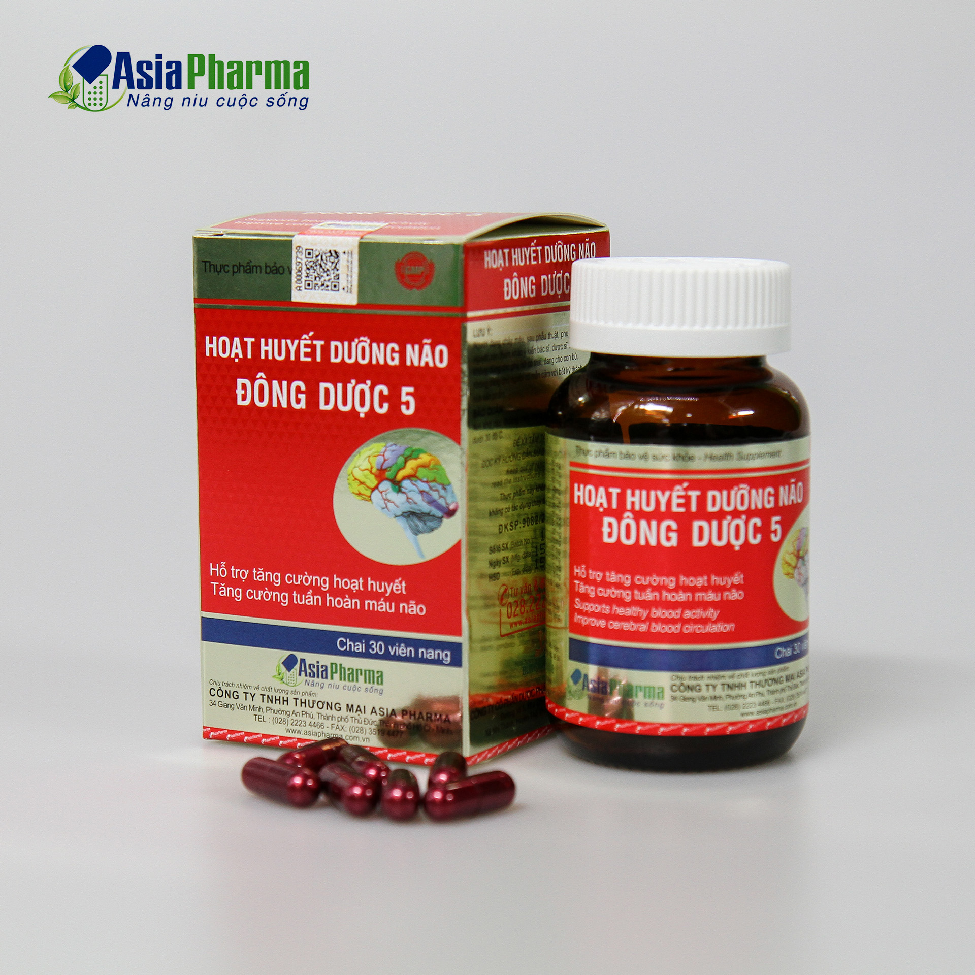 Combo 12 hộp viên uống hoạt huyết dưỡng não đông dược 5 hỗ trợ thiểu năng tuần hoàn não, giảm đau đầu, thực phẩm chức năng bổ não