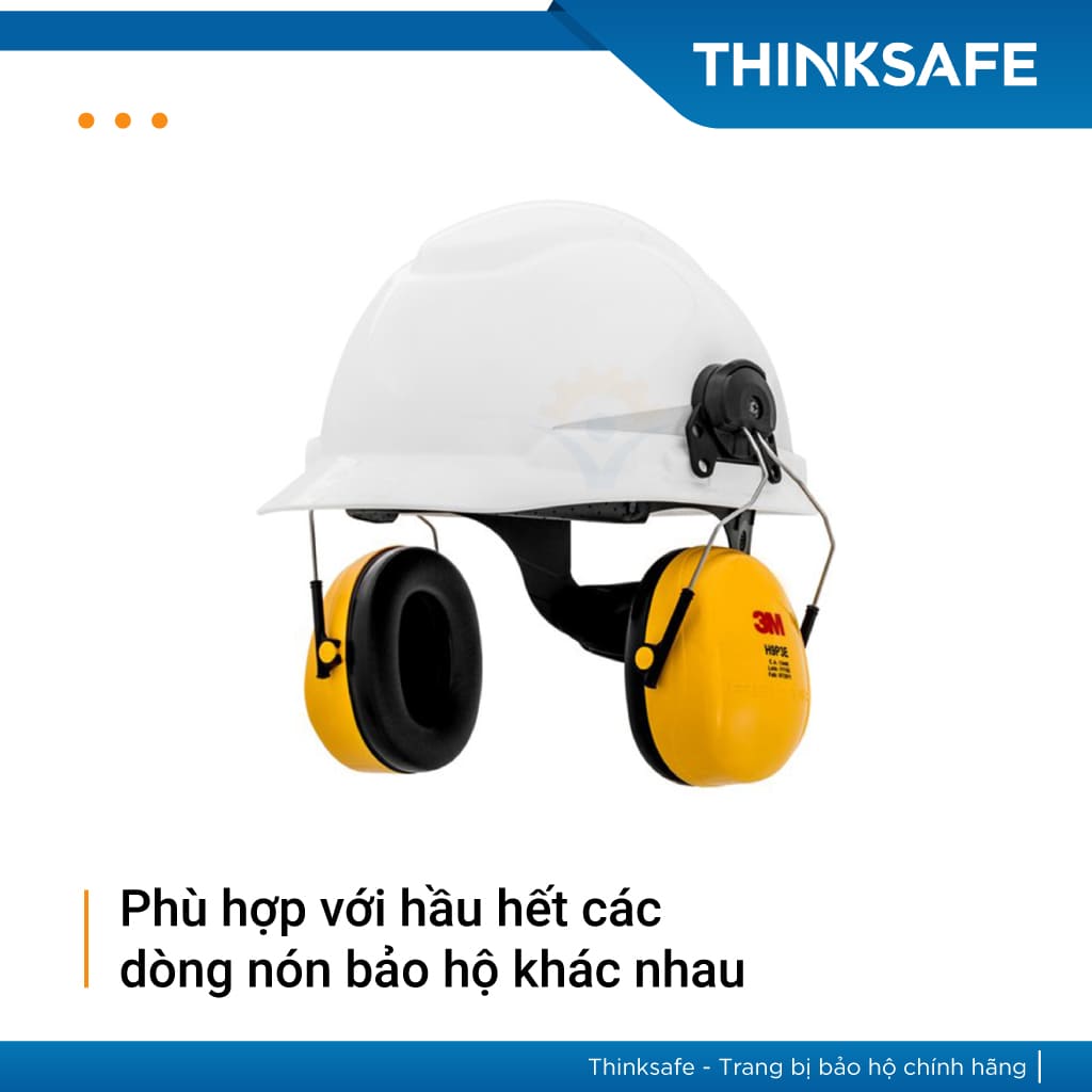 Chụp tai giảm ồn 3M Optime 98 H9P3E, chống ồn 23db bảo vệ lỗ tai trong môi trường làm việc - Thinksafe