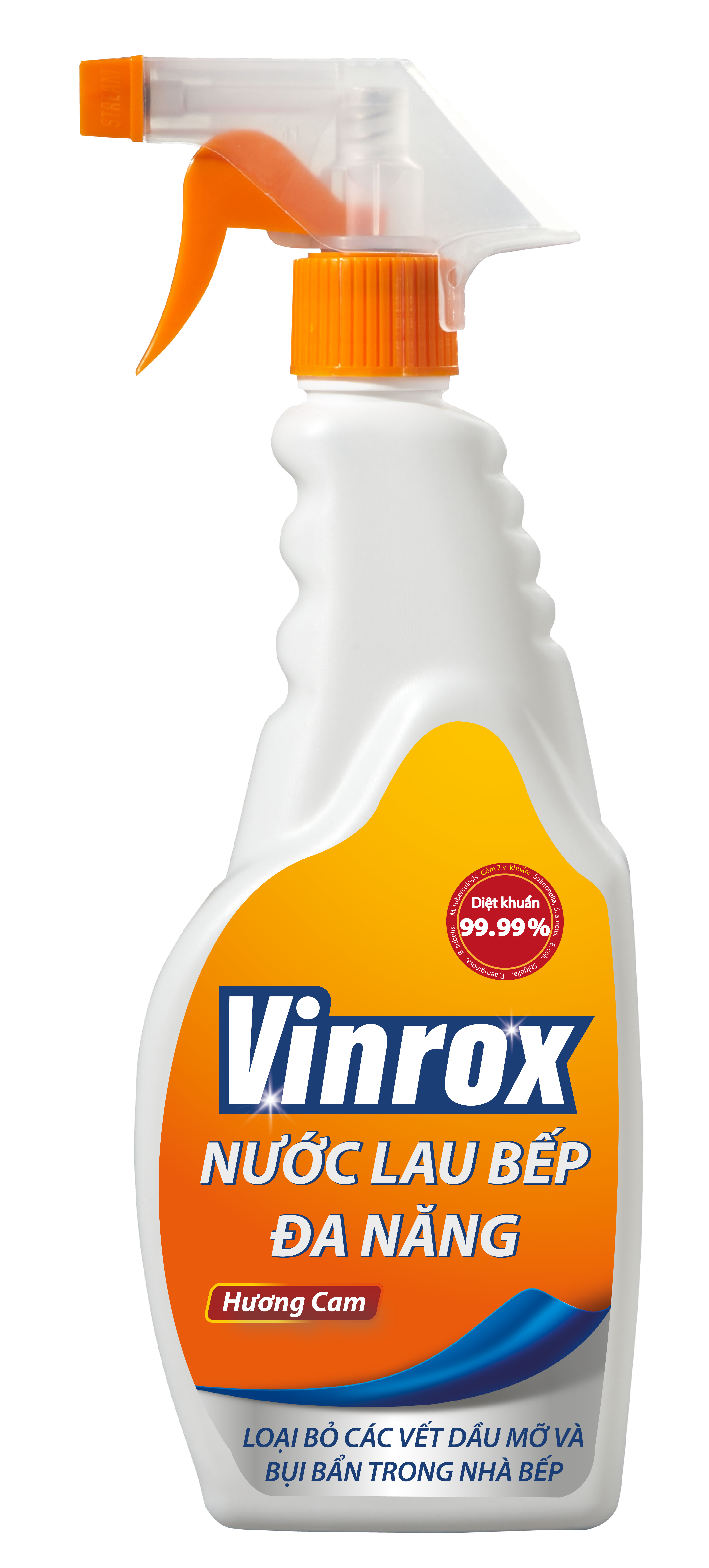 Combo 3 chai Nước lau bếp đa năng VINROX 500ml - Hương Cam