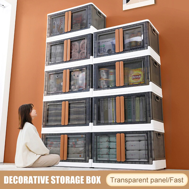 Tủ nhựa 2 cửa có thể gấp gọn Plastic Storage Container Bedroom