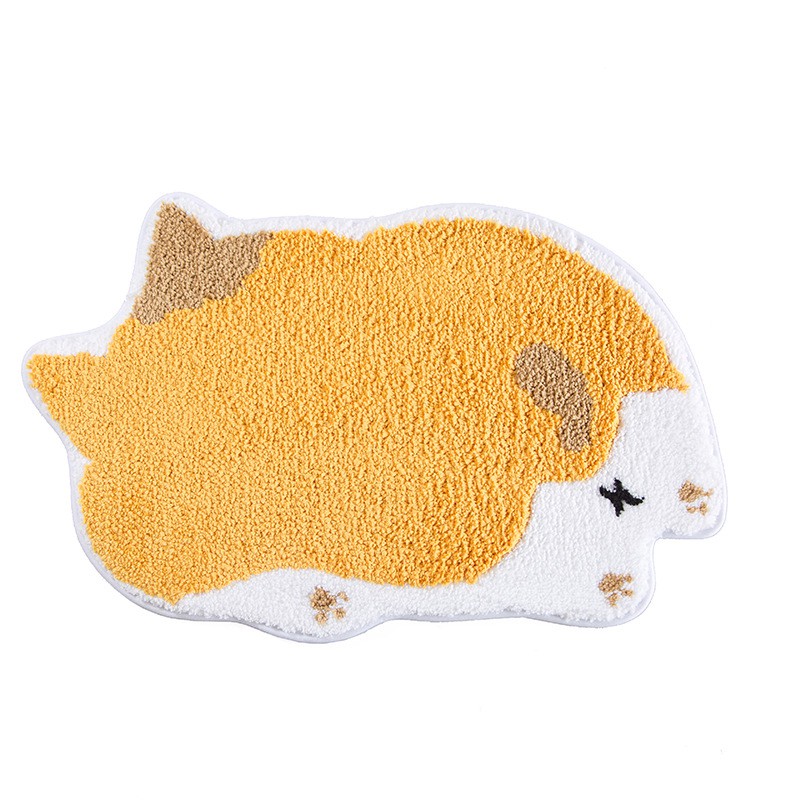 Thảm Chùi Chân Lông Xù Chống Trượt, Chó Shiba, Siêu Mềm Mại, Sang Trọng Dùng Để Chùi Chân Trước Nhà Tắm Và Cửa Ra Vào