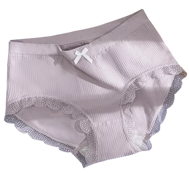 Quần Lót Nữ - Combo 5 Chiếc Quần Chip Nữ Cotton Viền Ren Đính Nơ - Quần Lót Nữ Cotton Cao Cấp Mã QL04 - Freesize từ 40-60kg
