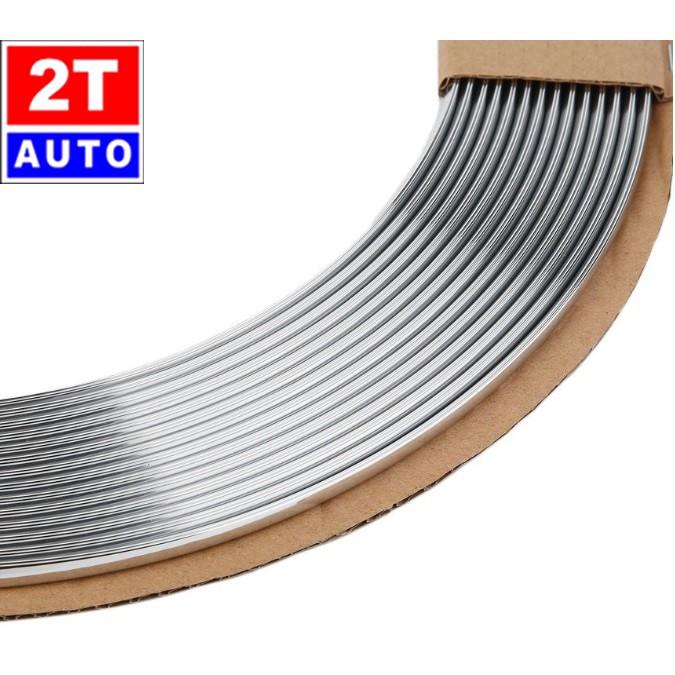 Cuộn dây mạ Chrome dán trang trí nội thất ngoại thất ô tô xe hơi dài 15M- MÀU BẠC: SKU:322