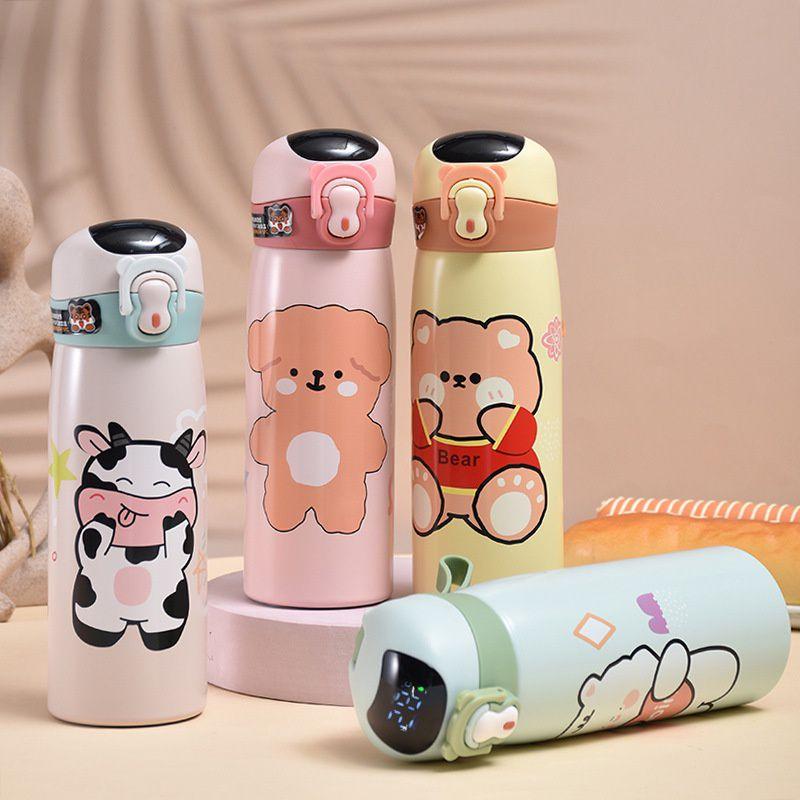 Bình giữ nhiệt trẻ em bảo nhiệt độ hình gấu 450 ml