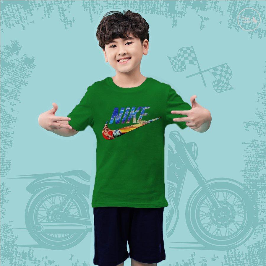 Size đại bé trai-Bộ quần áo trẻ em cho bé trai cotton 4 chiều xuất mềm mịn đẹp cho bé từ 20 đến 45kg in logo dễ thương