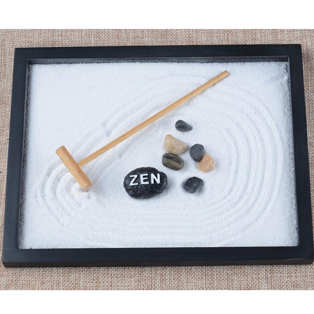 2x Sandbox Desktop Ornament Zen Sand Tray Housewarmin Gifts for