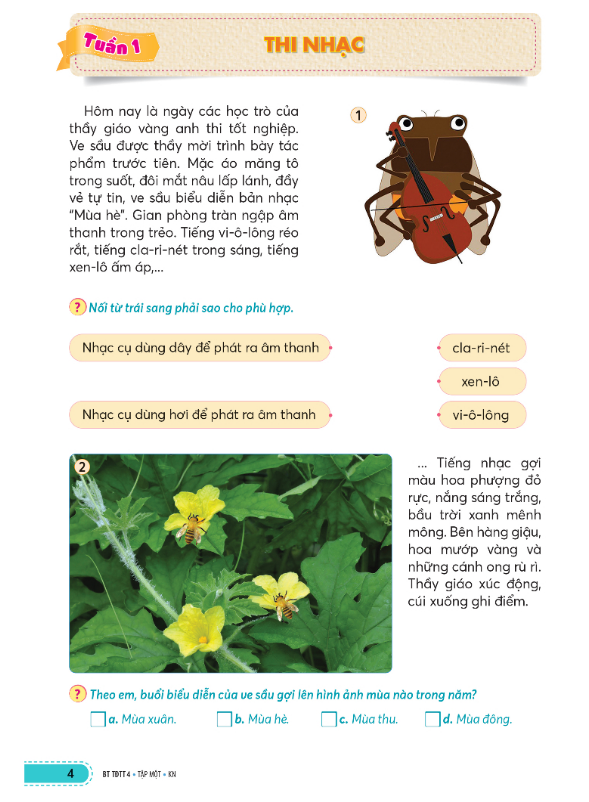 Sách - Combo Bài tập tập đọc theo tranh lớp 4 tập 1 + 2