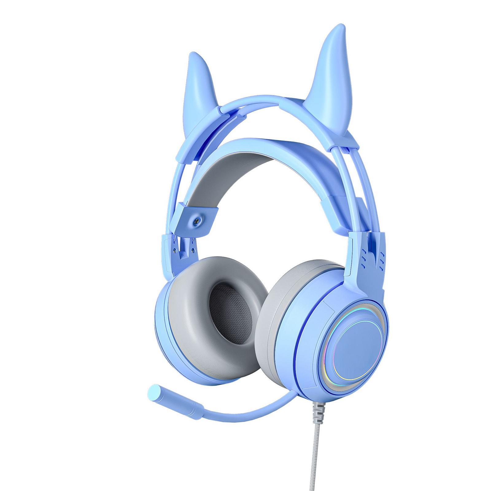 Wired Gaming Headset, Lighting with Ear Headphones for Laptop Desktop