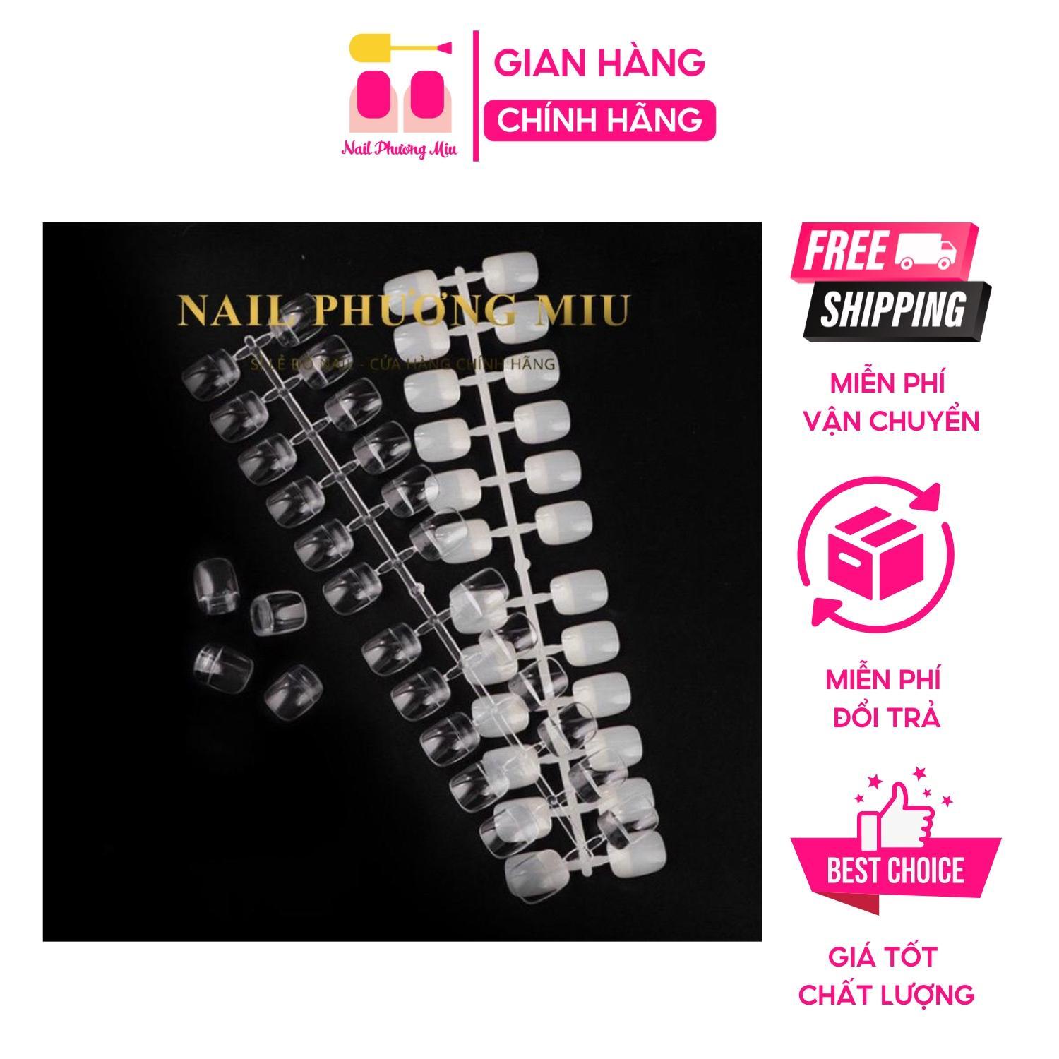 Vỉ Móng Mẫu Form Vuông 240 Móng/Bịch, Nhựa Loại 1 Trong Và Đục, Tập Sơn Vẽ Hoạt Hình, Làm Nail Cho Học Viên Và Thợ Mới Nữ Women