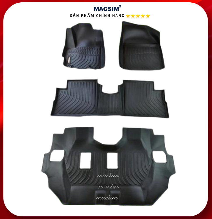 Thảm lót sàn xe ô tô Mitsubishi Xpander New sd Nhãn hiệu Macsim chất liệu nhựa TPE cao cấp màu đen