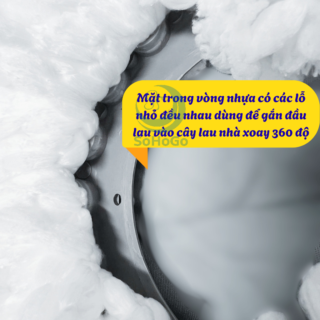 Bông Lau Nhà Đa Năng Microfiber Thấm Hút Cực Tốt -Đầu  Bông Lau Nhà Xoay 360 Độ Thay Thế – Sợi Bông Mịn Siêu Bền -Bông Lau Nhà Thay Thế Loại Tốt – Lắp Được Cho Nhiều Loại Cây Lau