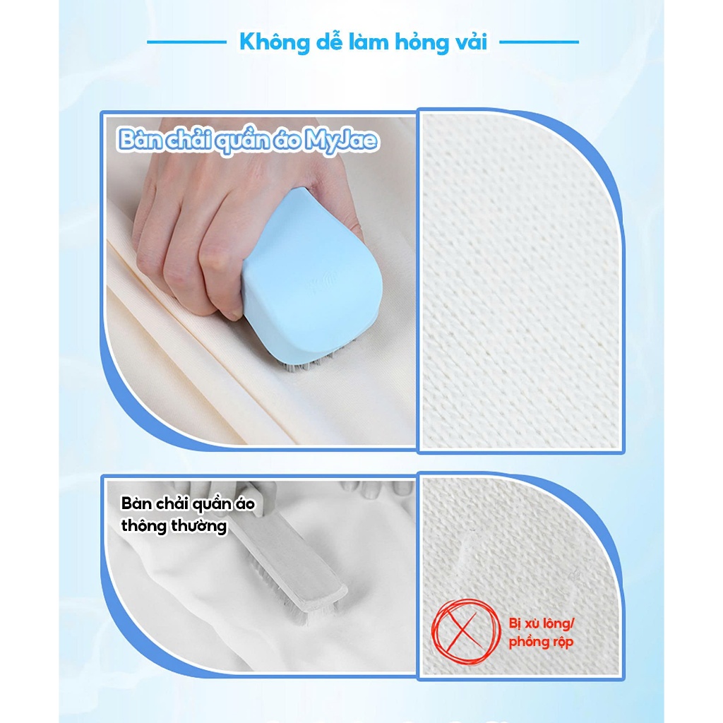 [Combo] Bàn chải quần áo Ag+ Kháng khuẩn MyJae