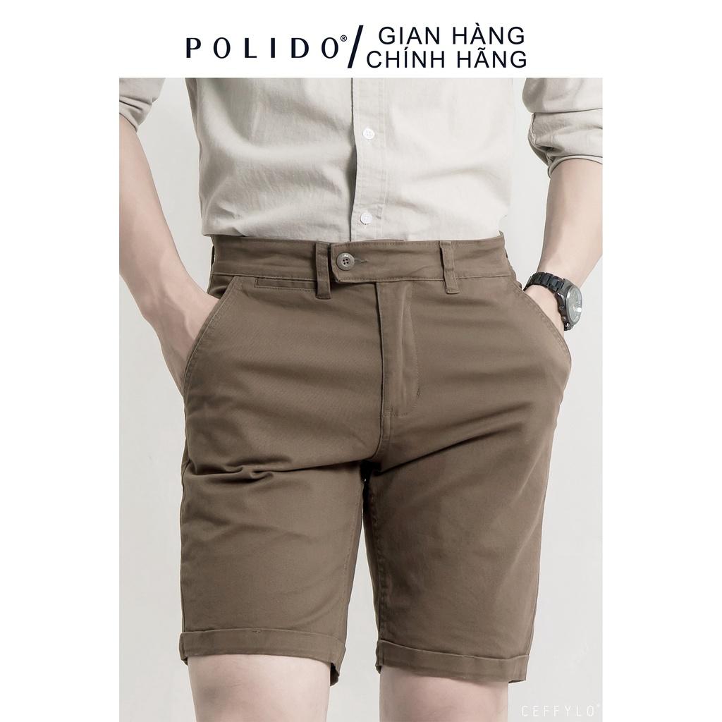 Basic Quần Shorts Khaki Ceffylo 5 Màu Cơ Bản, Chất Liệu Kaki Co Giãn Nhẹ, Không Bai Xù