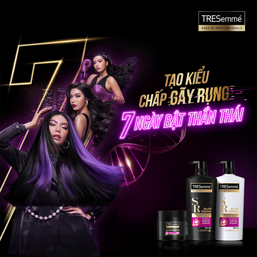 Combo Gội 640g, Xả 620g & Ủ 180ml Tresemme Salon Rebond Giúp Ngăn Gãy Rụng Tóc