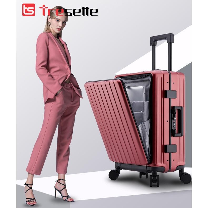 Vali khóa sập cao cấp nhập khẩu Hàn Quốc Tresette 2918 Có Ngăn Đựng Latop Cổng Sạc USB
