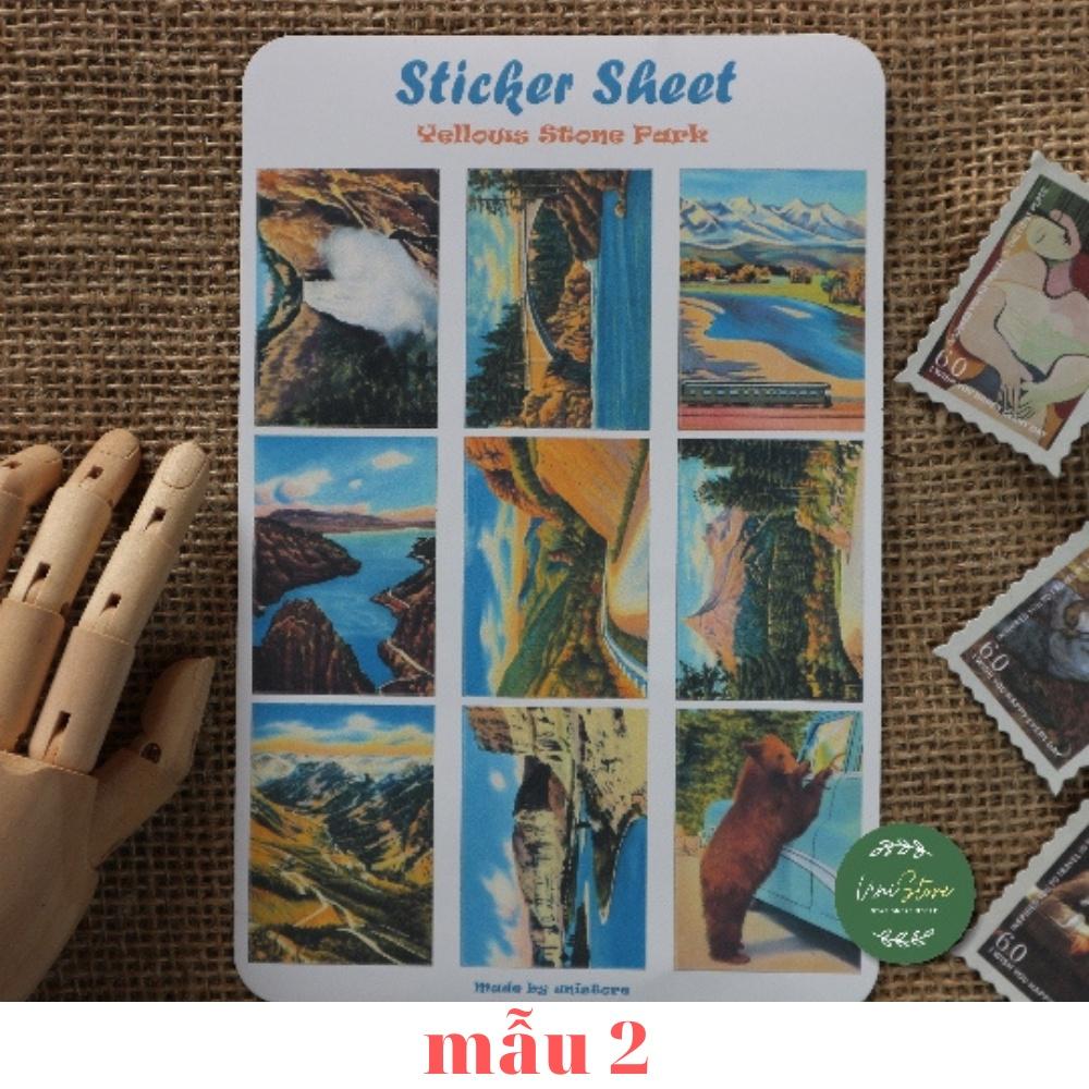 Sticker sheet yellow stone - sticker dán, trang trí sổ nhật kí, sổ tay | Bullet journal sticker - uni027