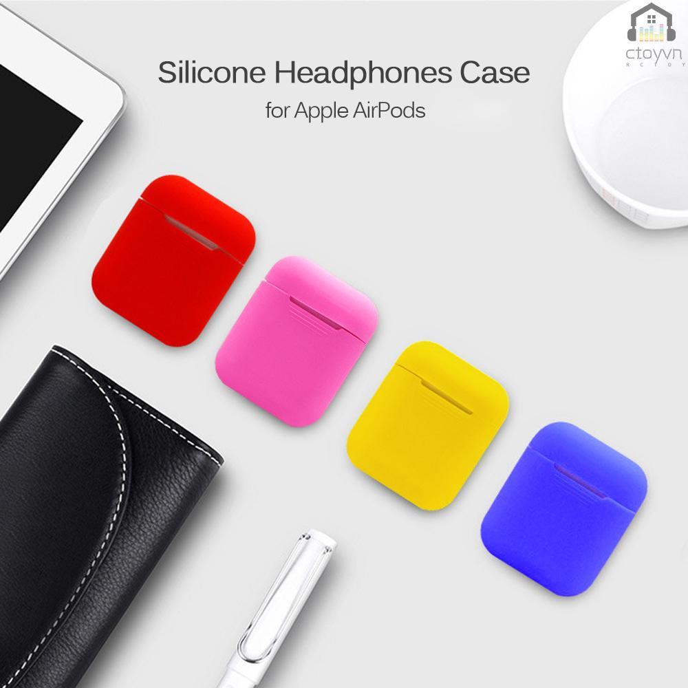 Hộp đựng tai nghe không dây bằng silicone cho Apple AirPods