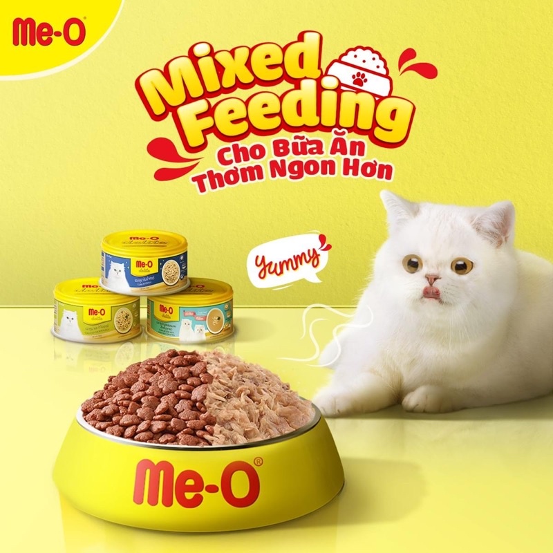 Pate cao cấp Me-O delite các vị lon 80g - Thức ăn ướt cho mèo Không có đánh giá