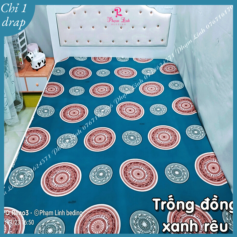 Ga trải giường vải thun Hàn Quốc in 3D sợi Polyester drap bo chun không có vỏ gối nằm áo gối ôm trống đồng Chỉ 1 ga