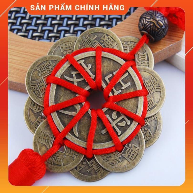Tiền xu phong thủy hoa mai 10 cánh rời, dây treo ô tô 206230