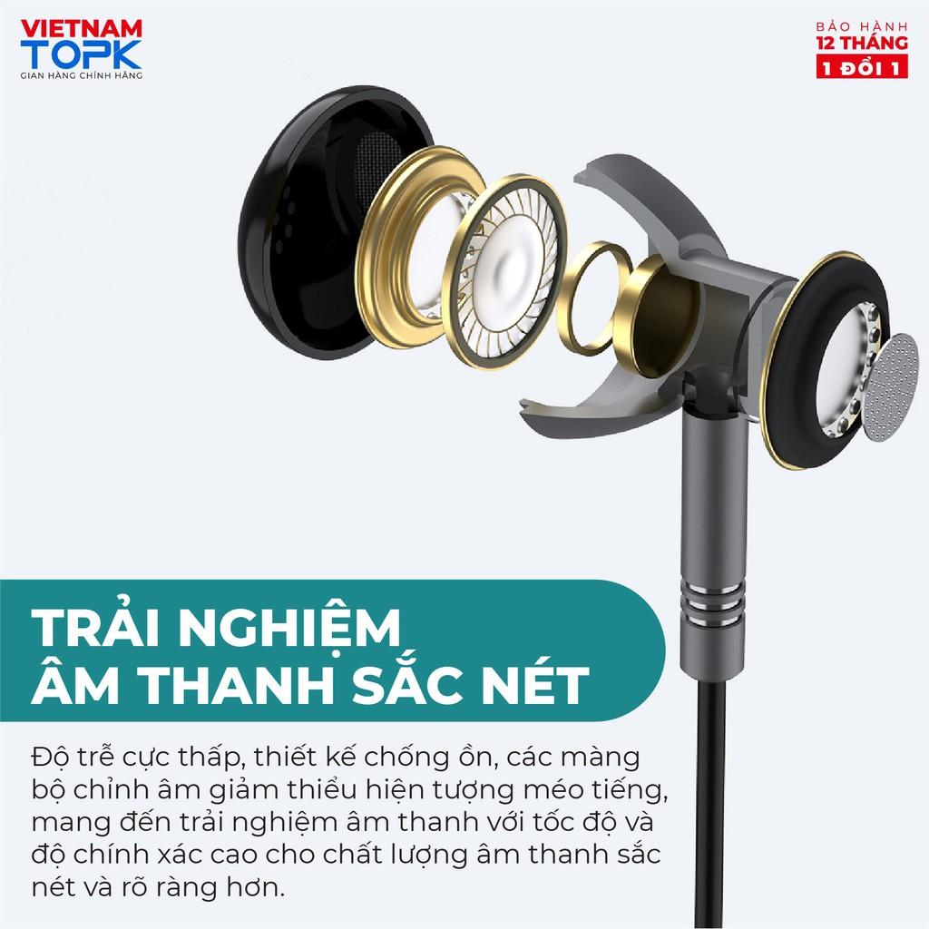 Tai nghe nhét tai có dây TOPK F35 - Âm thanh Stereo Hifi - Jack cắm 3.5mm - Hàng chính hãng