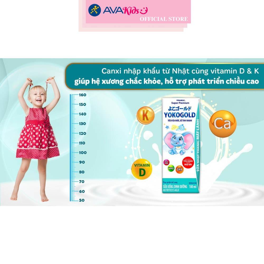 Lốc 4 hộp sữa pha sẵn Vinamilk YokoGold 180 ml (từ 1 tuổi)